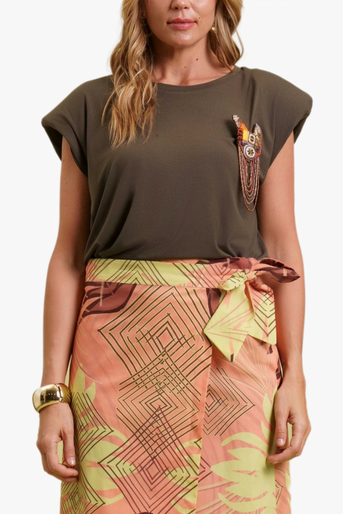 T-SHIRT CON SPALLINE