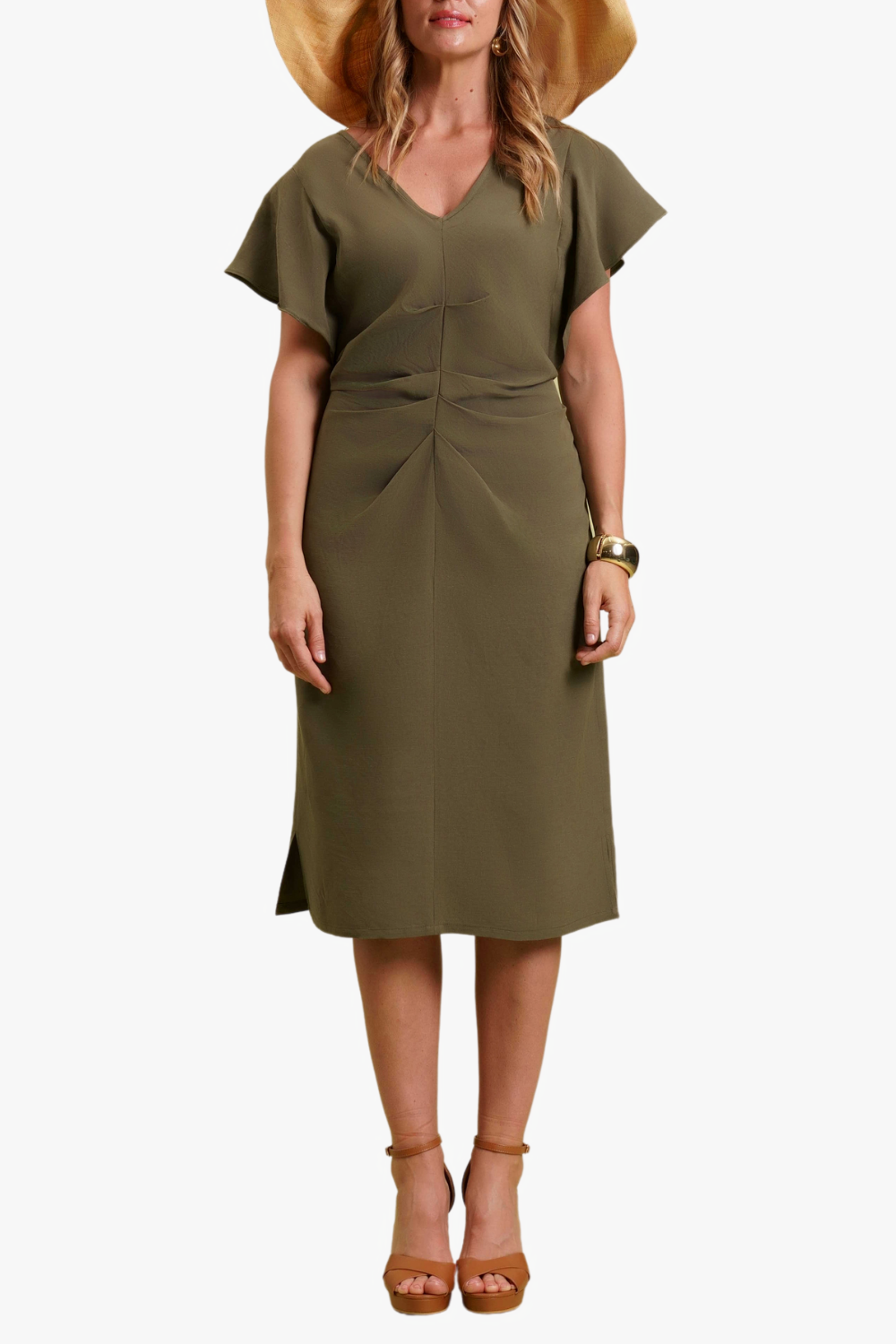 ABITO CON DRAPPEGGIO FRONTALE