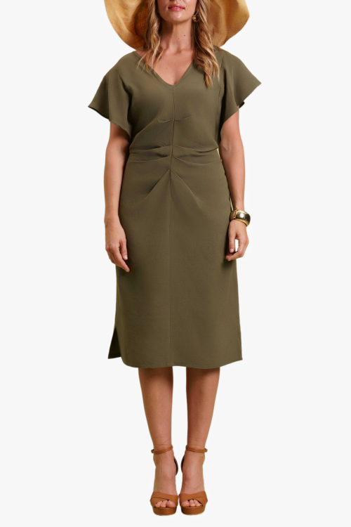 ABITO CON DRAPPEGGIO FRONTALE