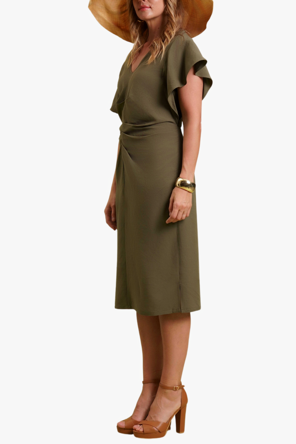 ABITO CON DRAPPEGGIO FRONTALE