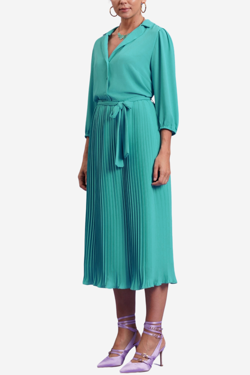 ABITO CON GONNA PLISSE'