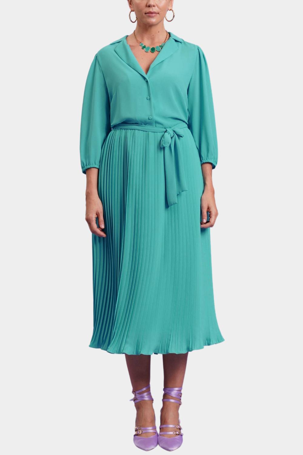 ABITO CON GONNA PLISSE'