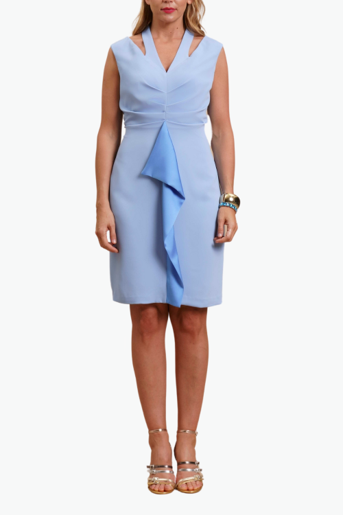 TUBINO CON VOLANT IN CONTRASTO