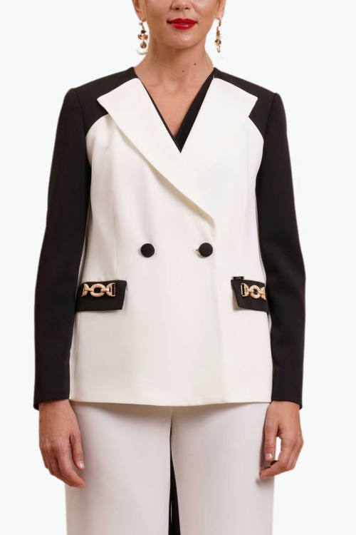 GIACCA DOPPIOPETTO CON INSERTI