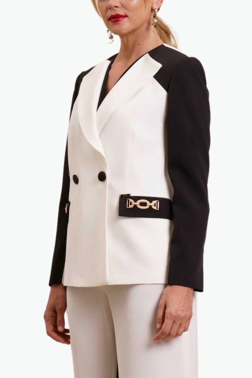 GIACCA DOPPIOPETTO CON INSERTI