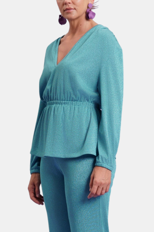 BLUSA CON BALZA ED ELASTICO
