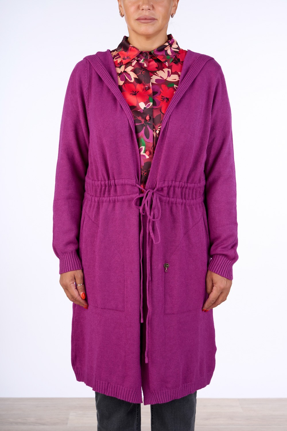 CARDIGAN CON COULISSE E TASCHE