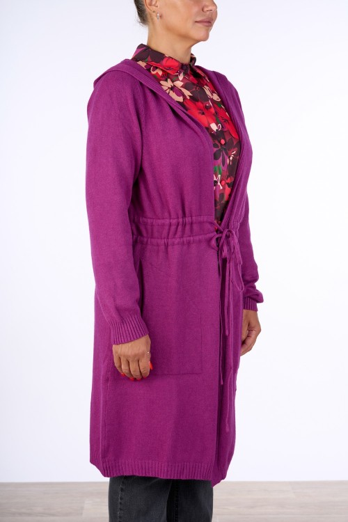 CARDIGAN CON COULISSE E TASCHE