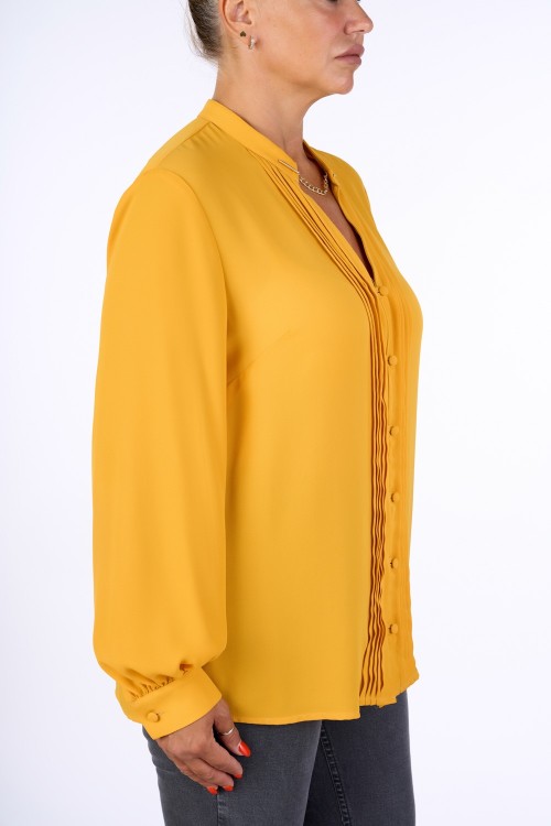 CAMICIA CON PIEGHE FRONTALI