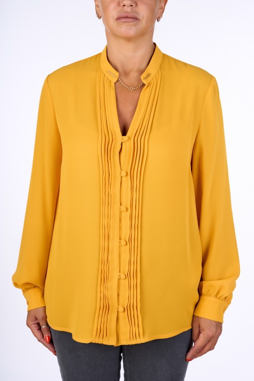 CAMICIA CON PIEGHE FRONTALI