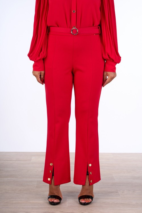 PANTALONE A ZAMPETTA CON CINTURA