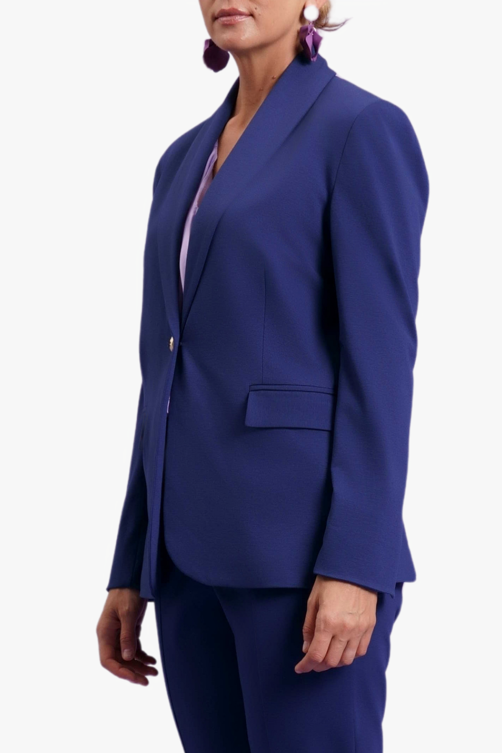 GIACCA MONOPETTO CON COLLO SCIALLE