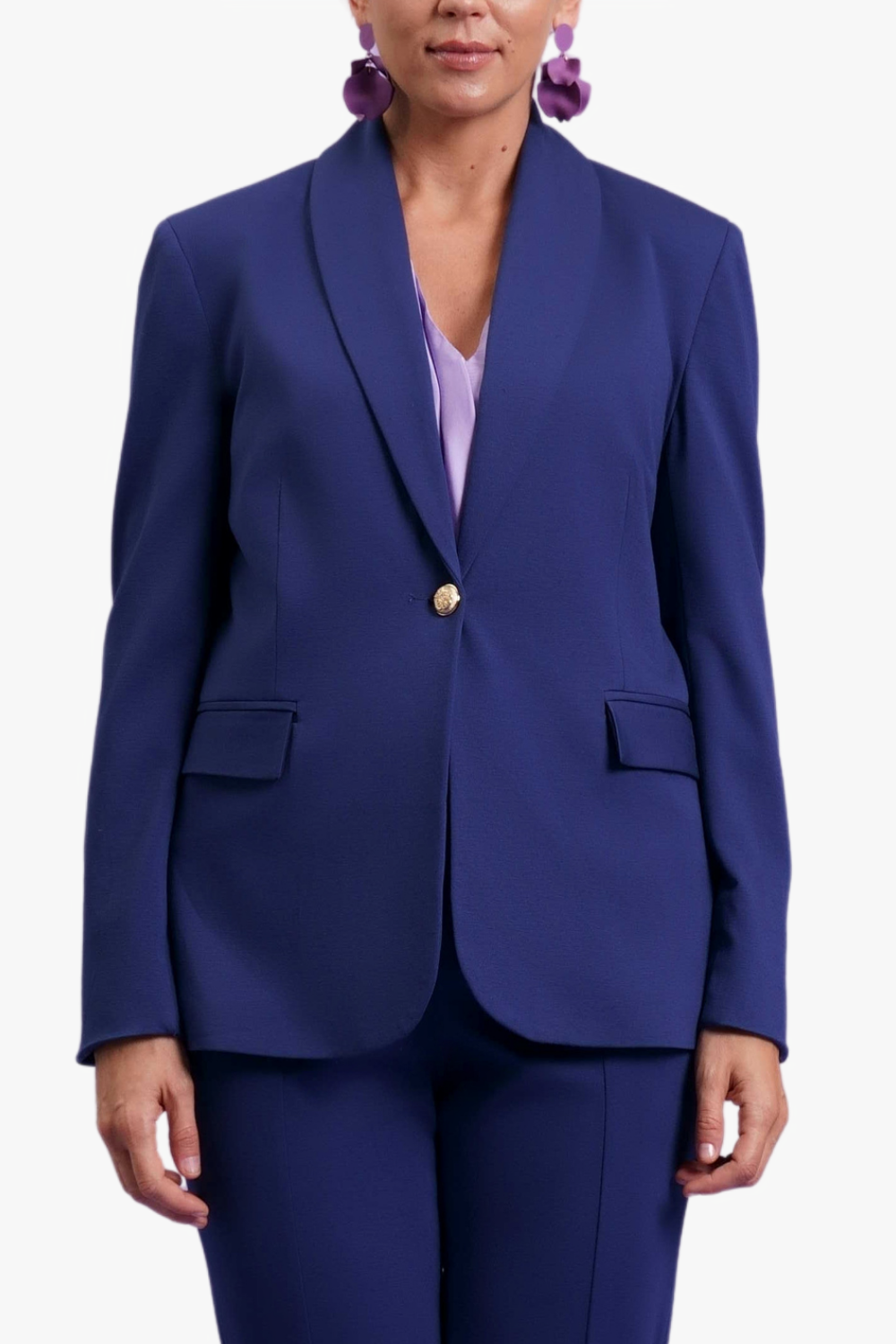 GIACCA MONOPETTO CON COLLO SCIALLE