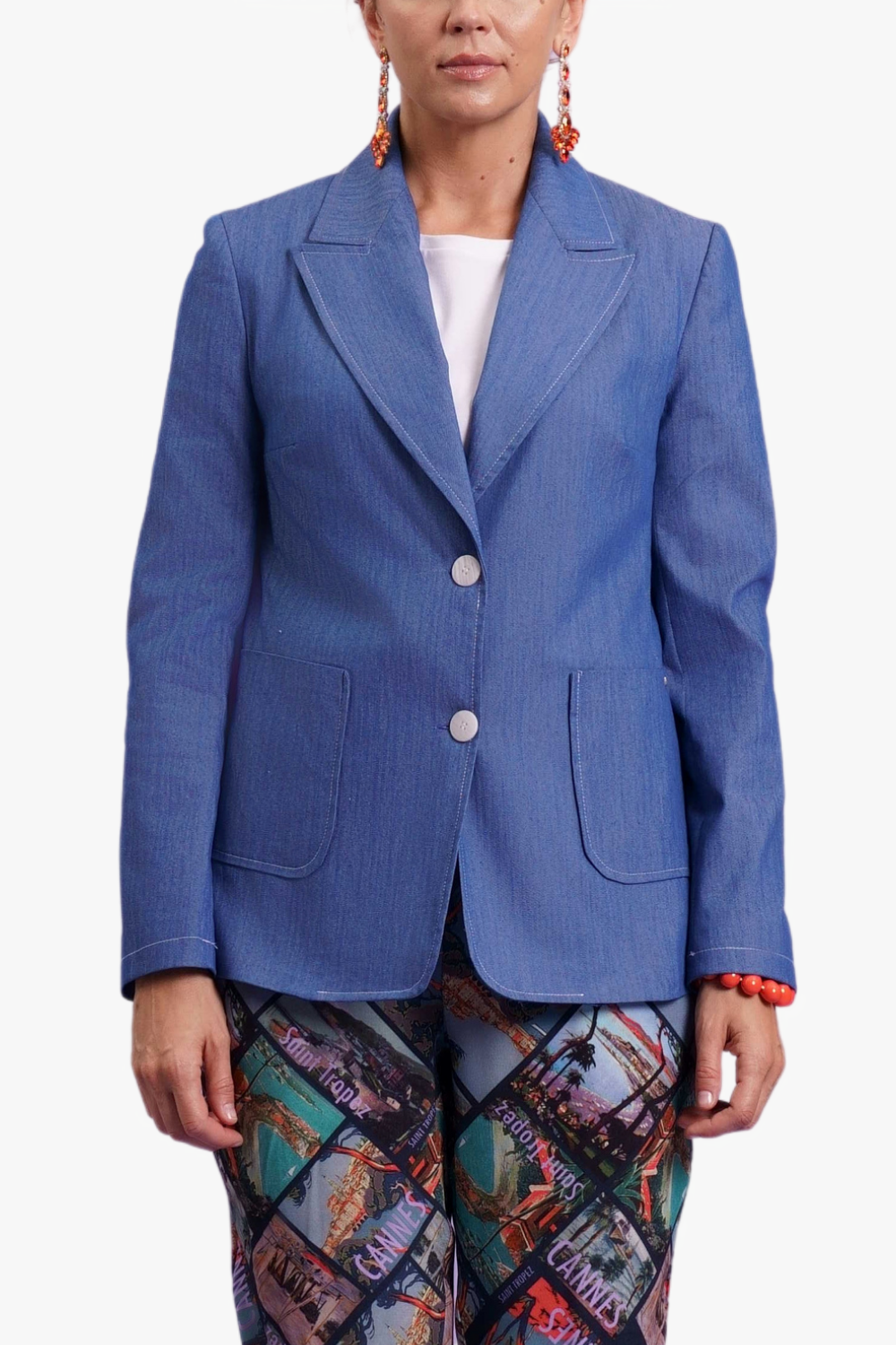 GIACCA MONOPETTO CON IMPUNTURE